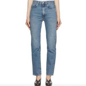Toteme Regular Fit Slim Straight High Waist Jeans Vintage Wash 425